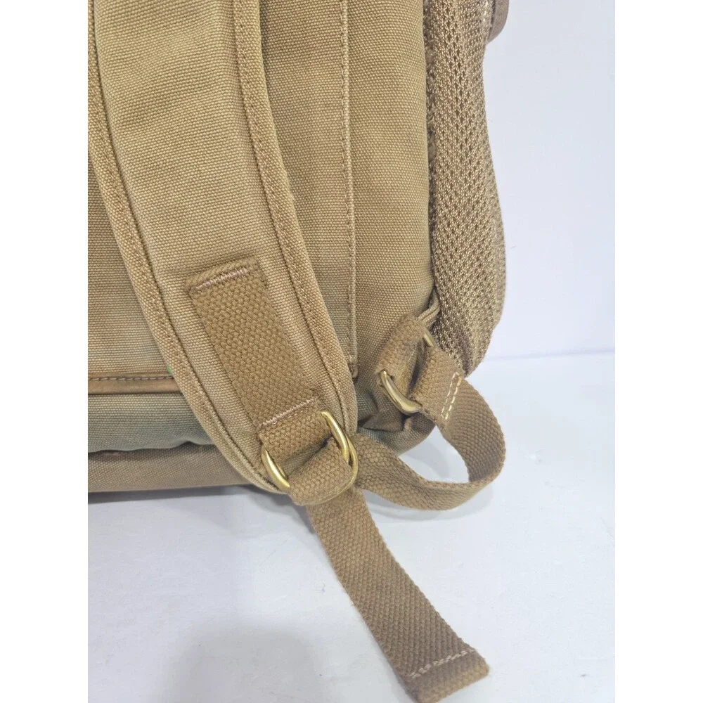 Vintage Orvis Battenkill Leather and Canvas Backpack Outdoor Travel Bag